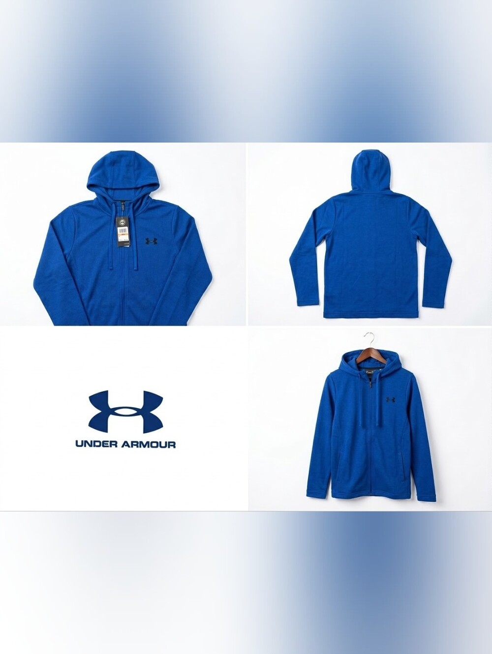 NWT Under Armour Men’s Full-Zip Hoodie Blue Small